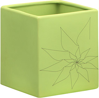 Name:Brenda Square Vase L Green, Item id:5910_10175 (Medium Image)