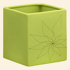 Brenda Square Vase L Green Thumbnail Image