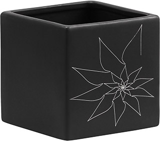 Name:Brenda Square Vase M Black, Item id:5910_10176 (Medium Image)