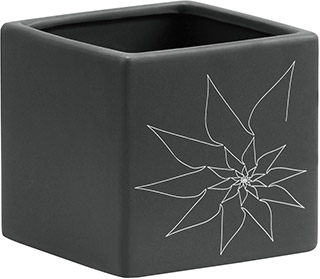 Name:Brenda Square Vase M Gray, Item id:5910_10178 (Medium Image)