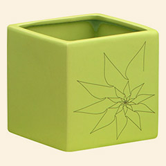 Brenda Square Vase M Green Thumbnail Image