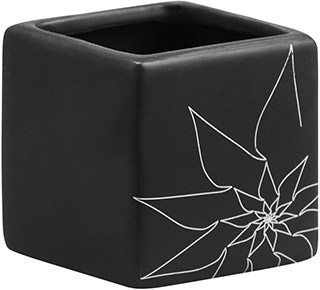 Name:Brenda Sqaure Vase S Black, Item id:5910_10180 (Medium Image)