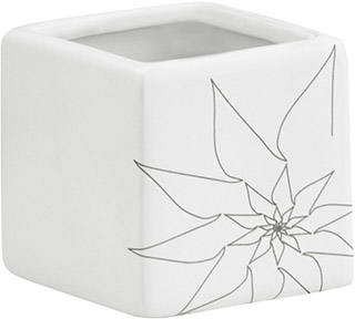 Name:Brenda Sqaure Vase S White, Item id:5910_10181 (Medium Image)
