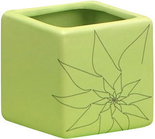 Name:Brenda Sqaure Vase S Green, Item id:5910_10183 (Medium Image)