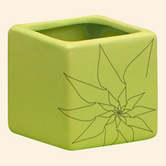 Brenda Sqaure Vase S Green Thumbnail Image