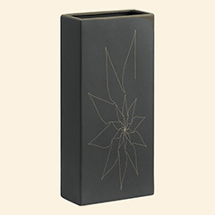 Blithe Rectangular Vase L Gray Thumbnail Image