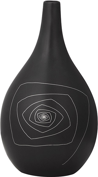Name:Blaise Round Vase L Black, Item id:5910_10232 (Medium Image)