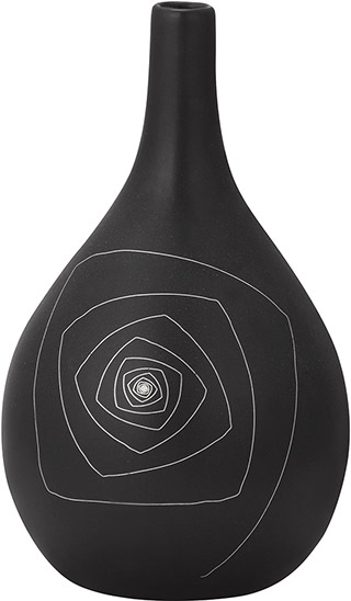 Name:Blaise Round Vase M Black, Item id:5910_10236 (Medium Image)