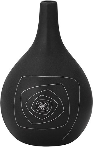 Name:Blaise Round Vase S Black, Item id:5910_10240 (Medium Image)