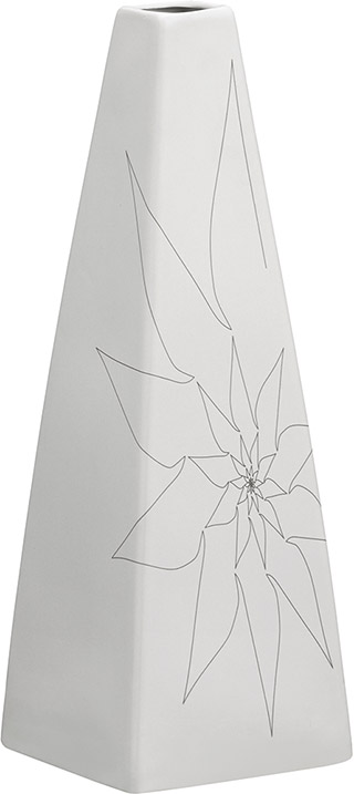 Name:Beatrice Triangular Vase L White, Item id:5910_10293 (Medium Image)