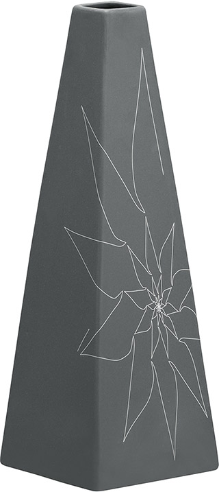 Name:Beatrice Triangular Vase L Gray, Item id:5910_10294 (Medium Image)