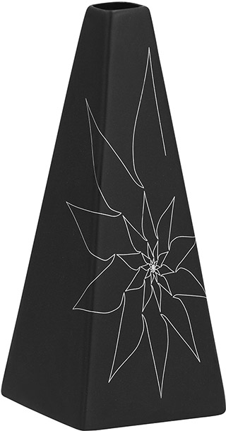 Name:Beatrice Triangular Vase S Black, Item id:5910_10296 (Medium Image)