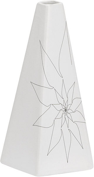 Name:Beatrice Triangular Vase S White, Item id:5910_10297 (Medium Image)