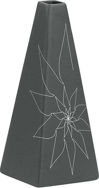 Name:Beatrice Triangular Vase S Gray, Item id:5910_10298 (Medium Image)
