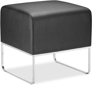 Name:Plush Ottoman Black, Item id:5910_103003 (Medium Image)