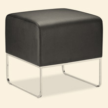 Plush Ottoman Black Thumbnail Image