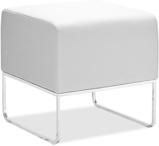 Name:Plush Ottoman White, Item id:5910_103004 (Medium Image)