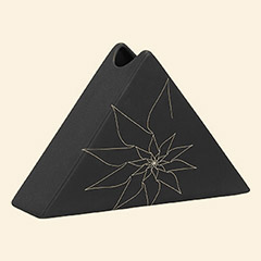 Bridget Triangular Vase S Black Thumbnail Image