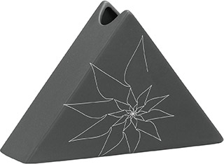 Name:Bridget Triangular Vase S Gray, Item id:5910_10306 (Medium Image)