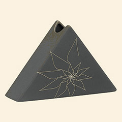 Bridget Triangular Vase S Gray Thumbnail Image