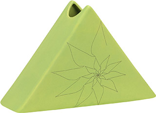Name:Bridget Triangular Vase S Green, Item id:5910_10307 (Medium Image)