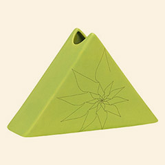 Bridget Triangular Vase S Green Thumbnail Image