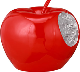 Name:Bitten Apple Sculpture Red, Item id:5910_10408 (Medium Image)
