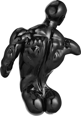 Name:Hercules Wall Sculpture Black, Item id:5910_10413 (Medium Image)