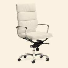 Director Office Chair White (hi-back) Thumbnail Image