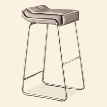 Wedge Bar Stool Titanium Thumbnail Image
