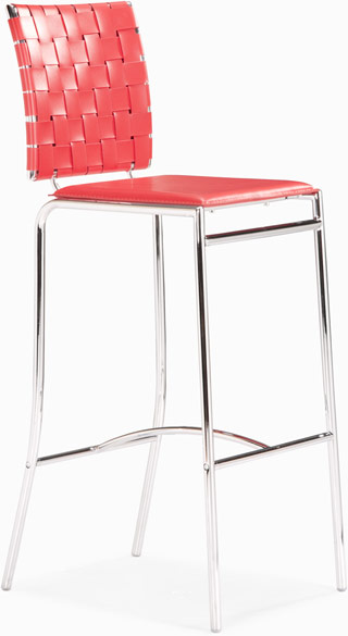 Name:Criss Cross Barstool Red, Item id:5910_333073 (Medium Image)