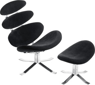 Name:Petal Lounge Chair + Ottoman Black, Item id:5910_500005 (Medium Image)