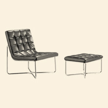 Waltz Chair & ottoman Black Thumbnail Image