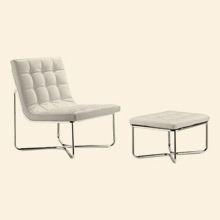 Waltz Chair & ottoman White Thumbnail Image