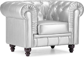 Name:Aristocrat Armchair Silver leatherette, Item id:5910_900102 (Medium Image)