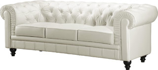 Name:Aristocrat Sofa Silver Leatherette, Item id:5910_900112 (Medium Image)