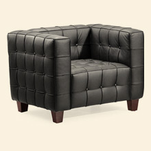 Button Arm Chair Black Thumbnail Image