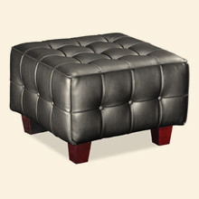 Button Ottoman Black Thumbnail Image