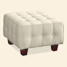 Button Ottoman White Thumbnail Image
