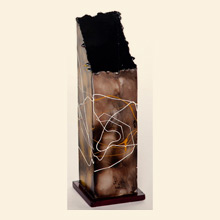 Small Metal Square Slant Vase Thumbnail Image
