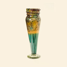 Turquoise Stripe Spiral Vase Thumbnail Image