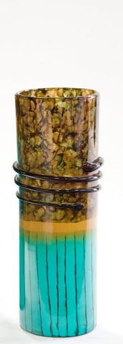 Name:Turquoise Stripe Small Cylinder, Item id:6310_M1-A-1168 (Medium Image)