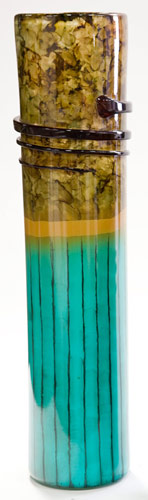 Name:Turquoise Stripe Large Cylinder, Item id:6310_M1-A-1169 (Medium Image)
