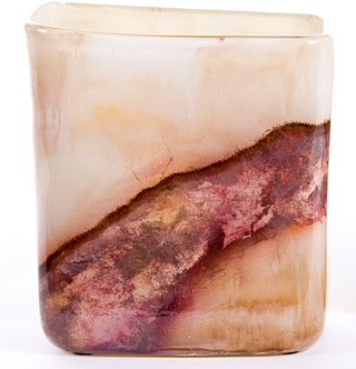 Name:Blush Small Rectangle Vase, Item id:6310_M1-A-1222 (Medium Image)