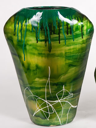 Name:Round Metal Vase, Item id:6310_M1-A-1268 (Medium Image)