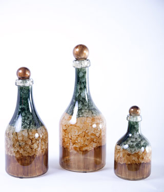 Name:Wheatfield Bottles with Tops Set of 3, Item id:6310_M1-A-1294 (Medium Image)