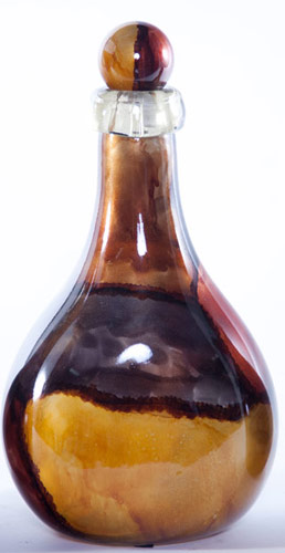 Name:Tortoise Shell Large Bottle with Top, Item id:6310_M1-A-1308 (Medium Image)