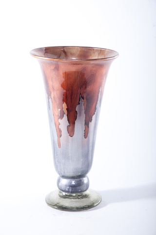 Name:Silver Rave Cone Vase with Glass Base, Item id:6310_M1-A-1320 (Medium Image)