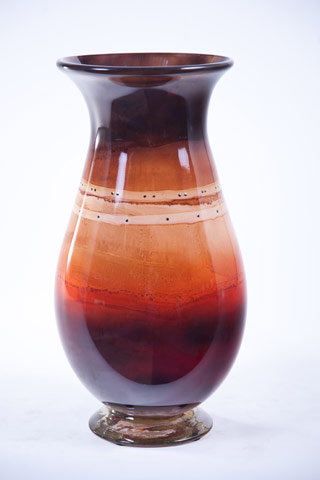 Name:Cranberry Candle Urn, Item id:6310_M1-A-1398 (Medium Image)