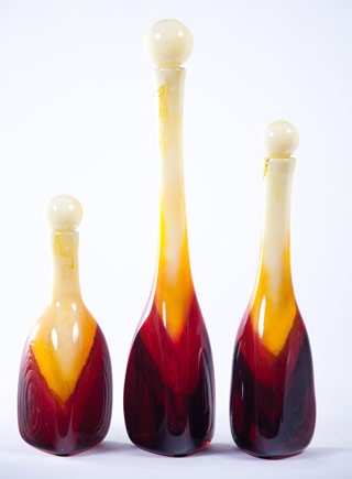 Name:Corozon Tall Bottles with Tops Set of 3, Item id:6310_M1-A-1418 (Medium Image)